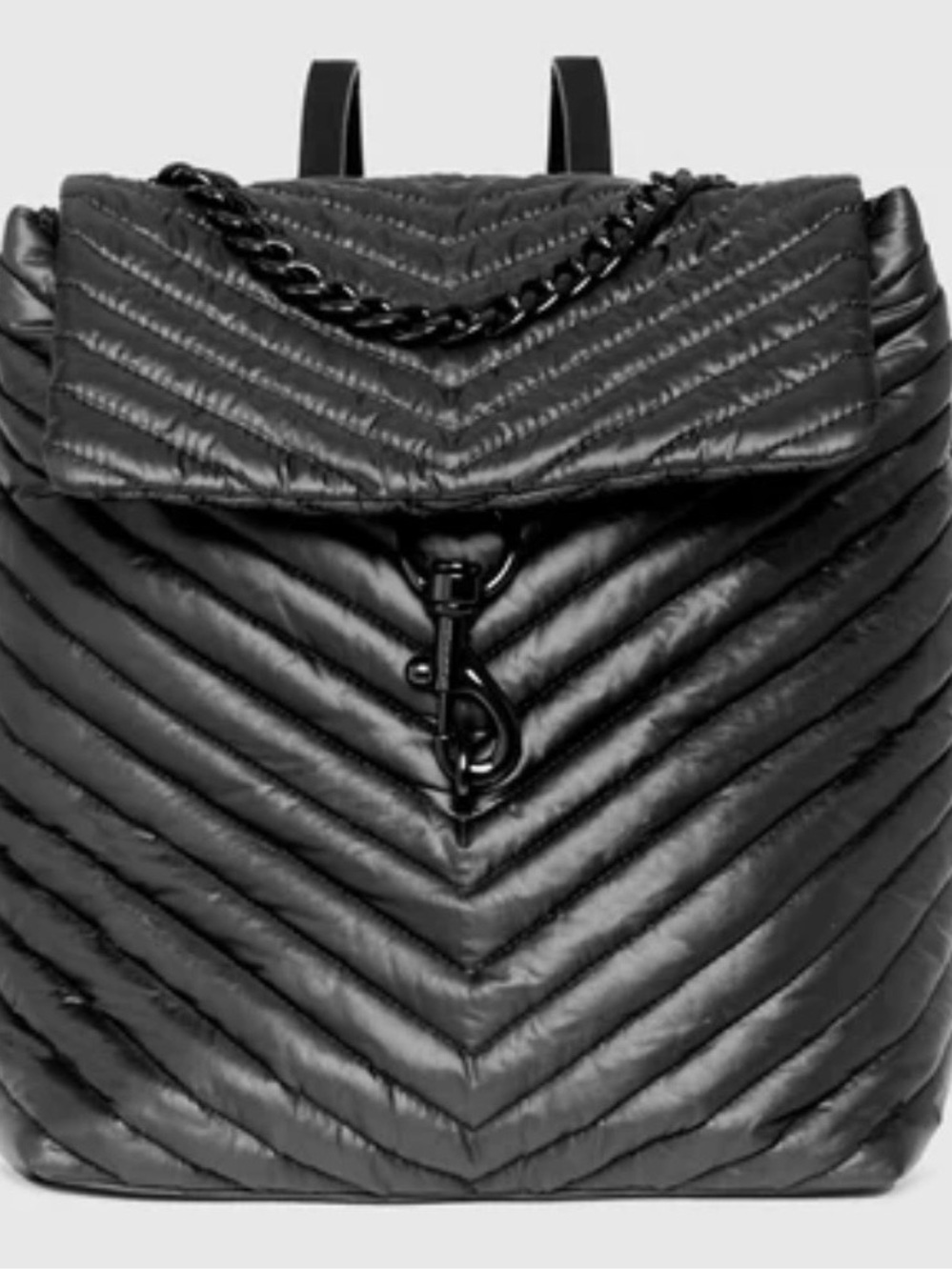 👜 Rebecca Minkoff Edie Quilted Nylon Backpack Black EUC